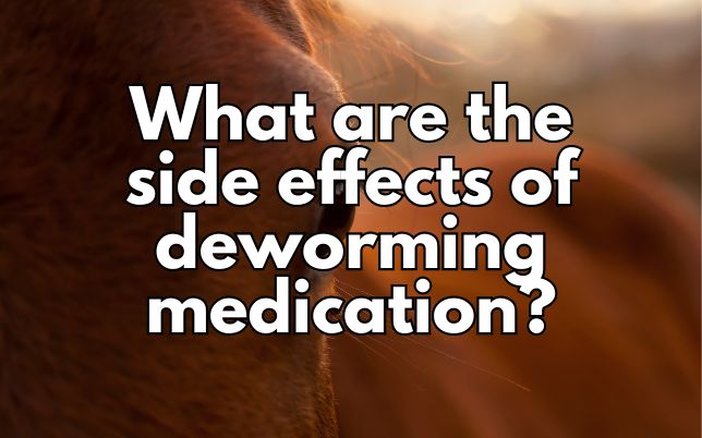 What are the side effects of deworming medication?